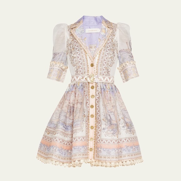 Zimmermann High Tide Mini Shirt Dress NWT Size 3 - Picture 7 of 7